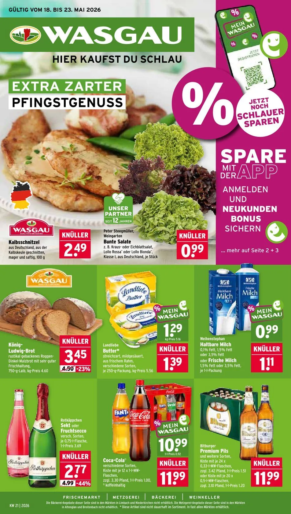 Wasgau Angebote von 18. Mai bis 23. Mai 2026 - Prospekt seite