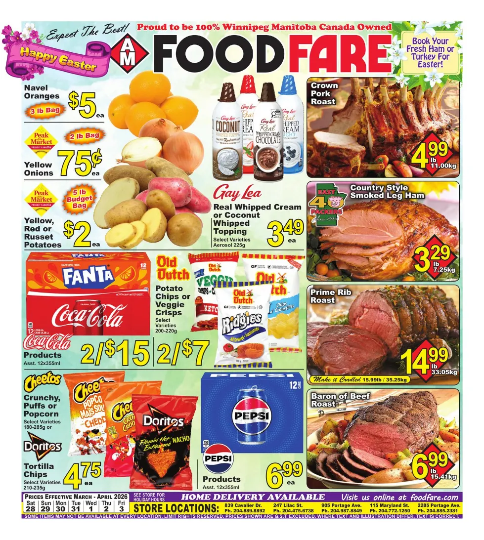 Food Fare Sales from March 28 to April 3 2026 - flyer page 1