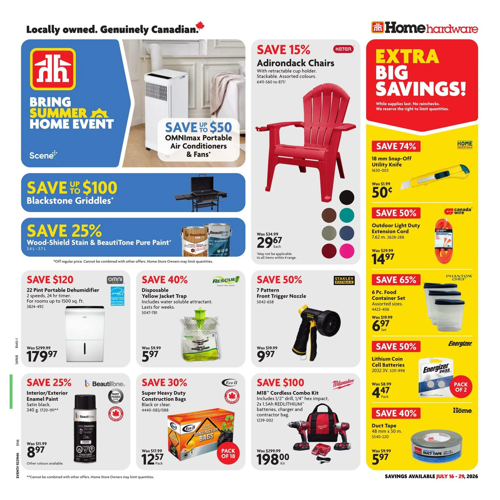 Home Hardware Sales from July 16 to July 29 2026 - flyer page 1