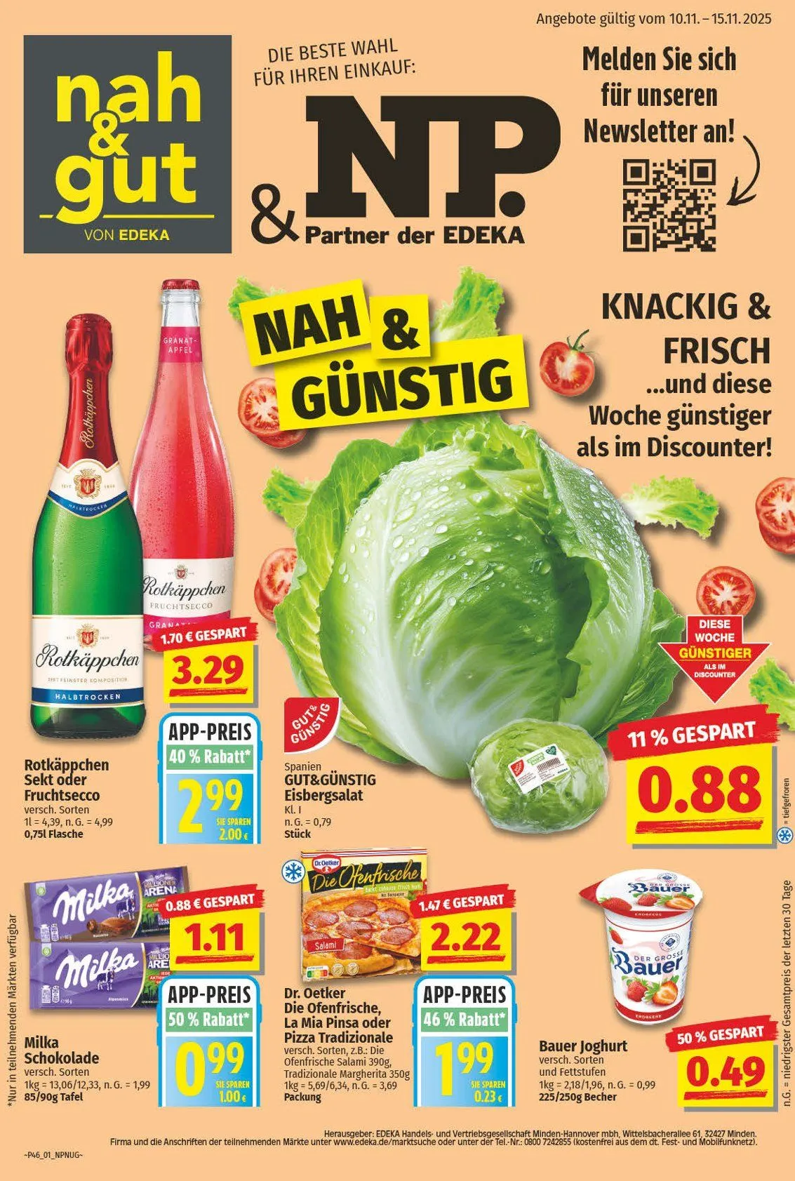 NP Discount Angebote von 10. November bis 15. November 2025 - Prospekt seite 1