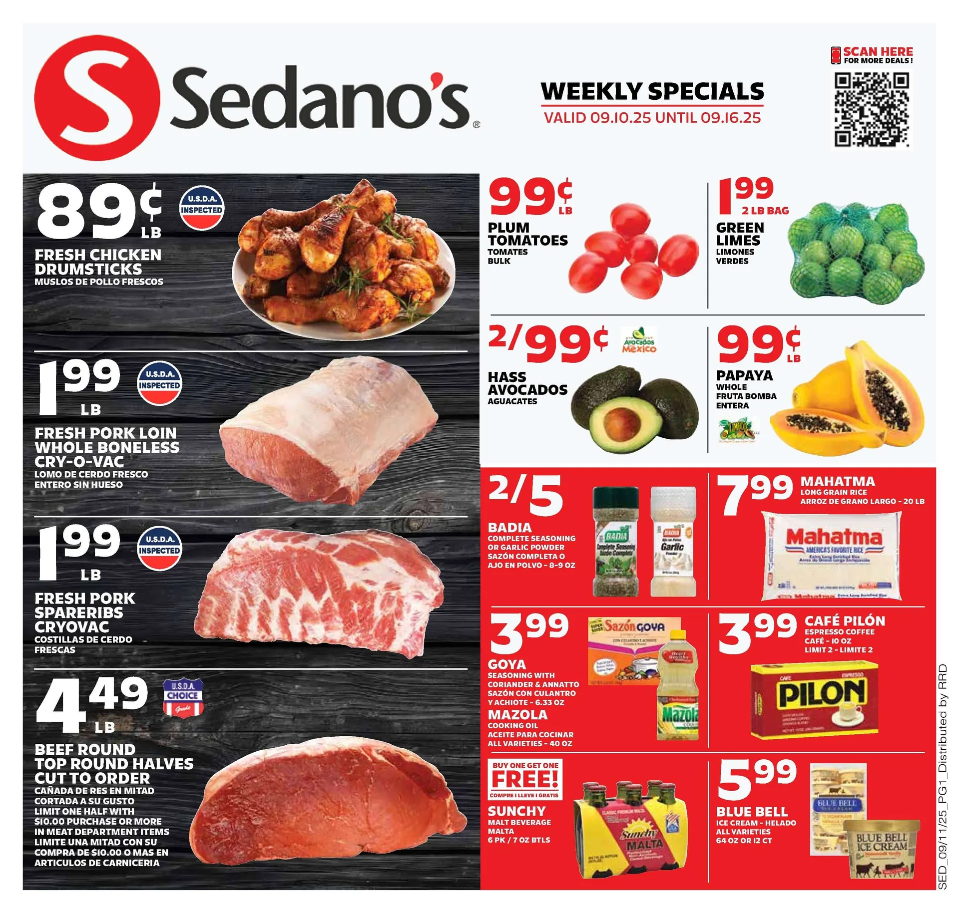 Weekly ad Sedano's Sales from September 10 to September 16 2025 - Page 1