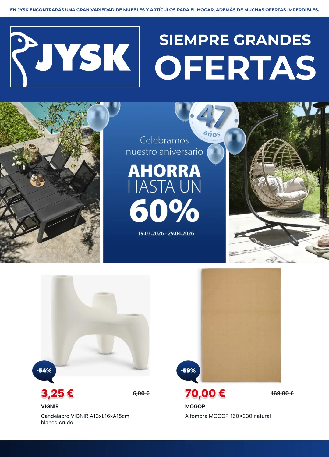 Catálogo de  JYSK Ofertas 21 de abril al 10 de mayo 2026 - Página 1