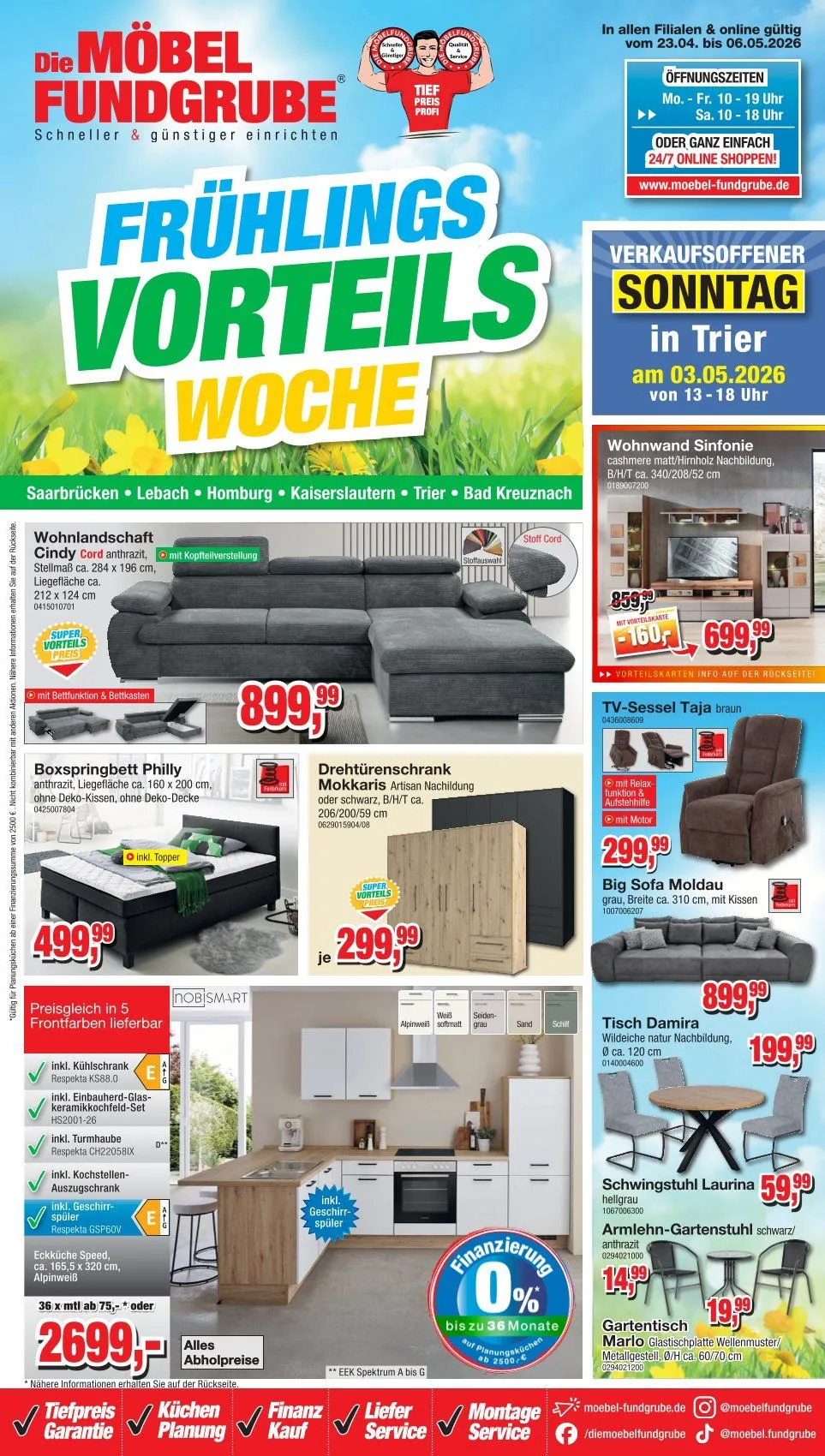 Möbelfundgrube Angebote von 23. April bis 6. Mai 2026 - Prospekt seite 1