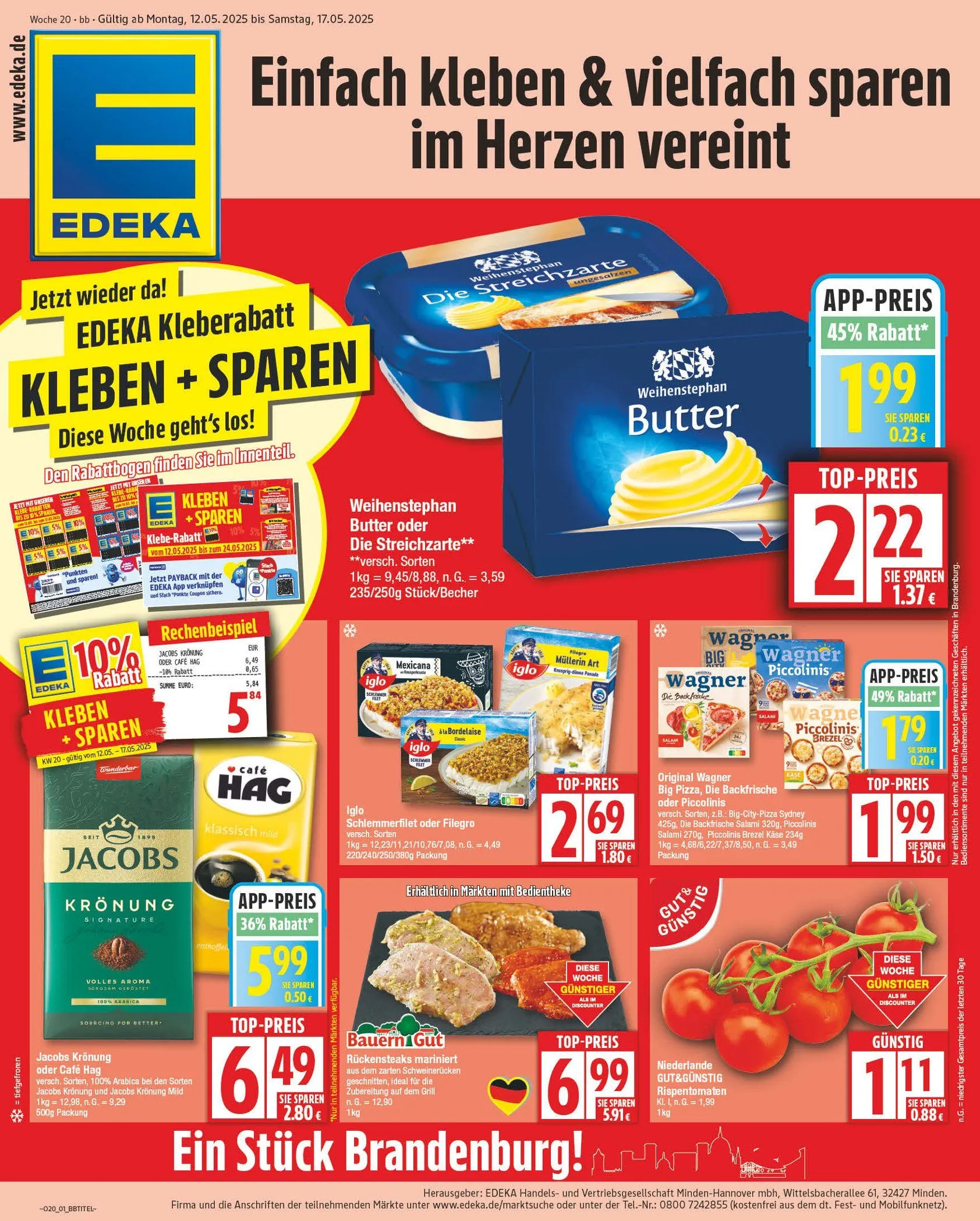 Edeka Prospekt von 12. Mai bis 17. Mai 2025 - Prospekt seite 1
