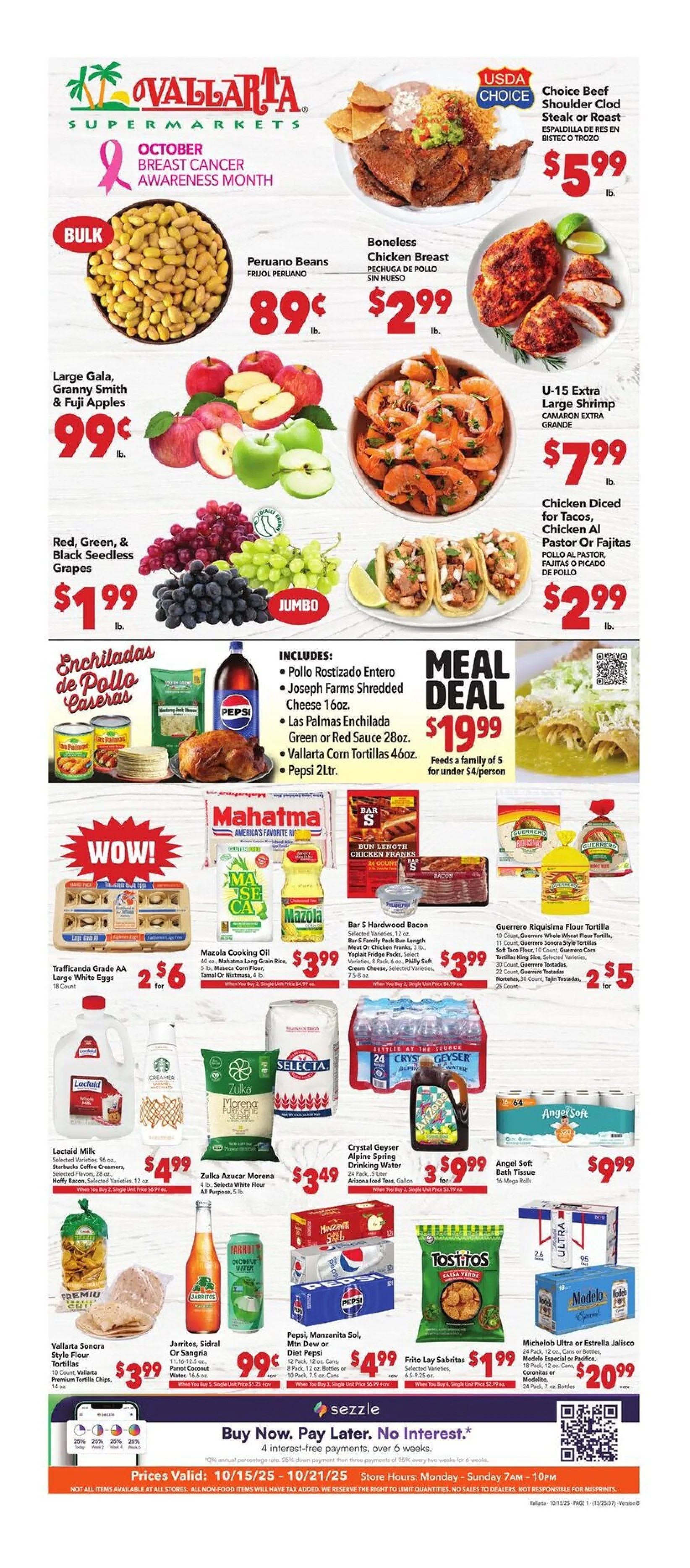 Weekly ad Vallarta Sales from October 15 to October 22 2025 - Page 1