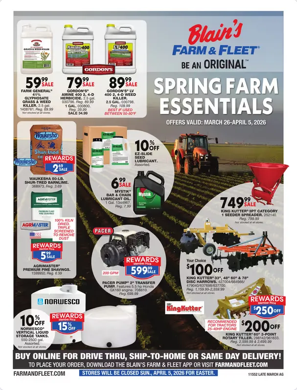 Weekly ad Blain's Farm & Fleet Sales from March 26 to April 5 2026 - Page 1