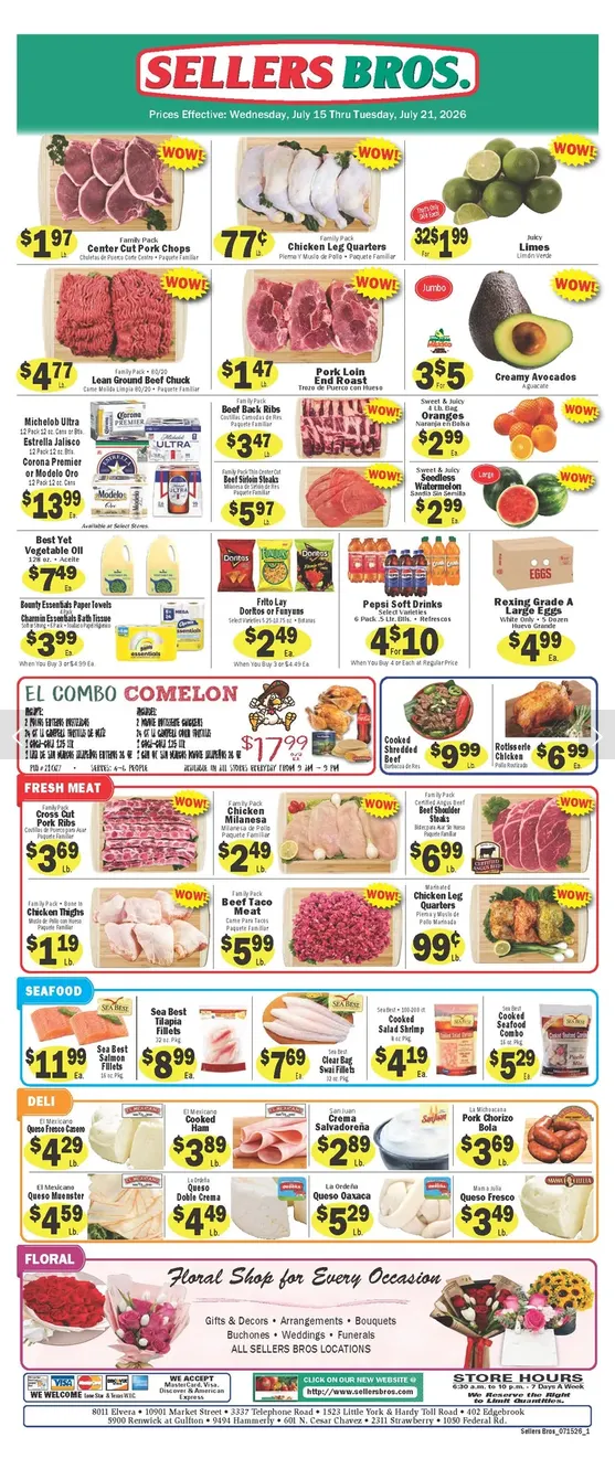Weekly ad Sellers Bros Sales from July 15 to July 21 2026 - Page