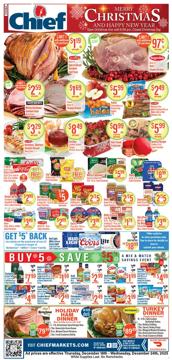 Weekly ad Chief Supermarket Sales from December 18 to December 24 2025 - Page 1