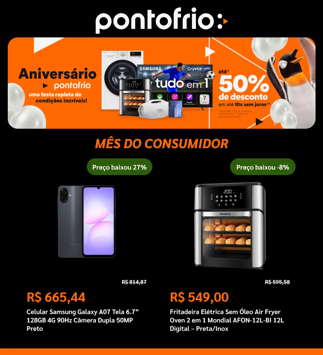 Encarte de  Ponto Frio 16 de abril até 6 de maio 2026 - Pagina 1