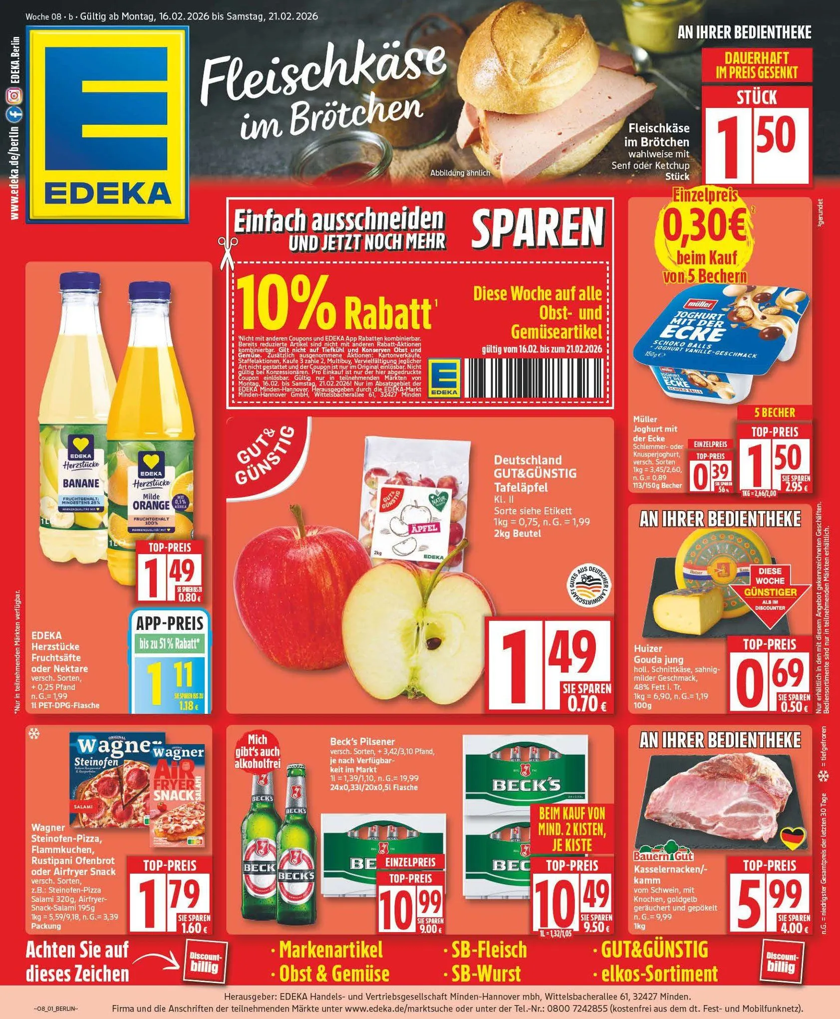 Edeka Angebote von 18. Februar bis 24. Februar 2026 - Prospekt seite 1