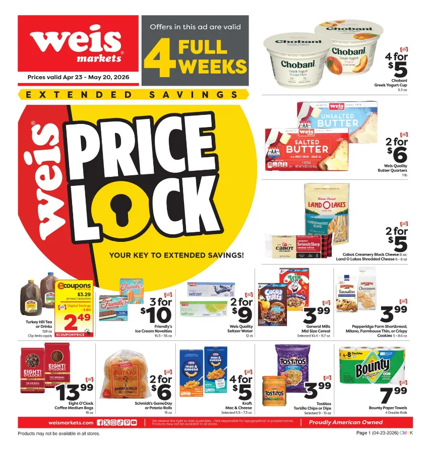 Weekly ad Weis Sales from April 23 to May 20 2026 - Page 1