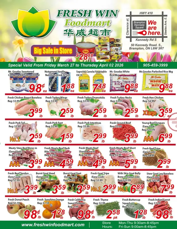 Fresh Win Foodmart Sales from March 27 to April 2 2026 - flyer page 1