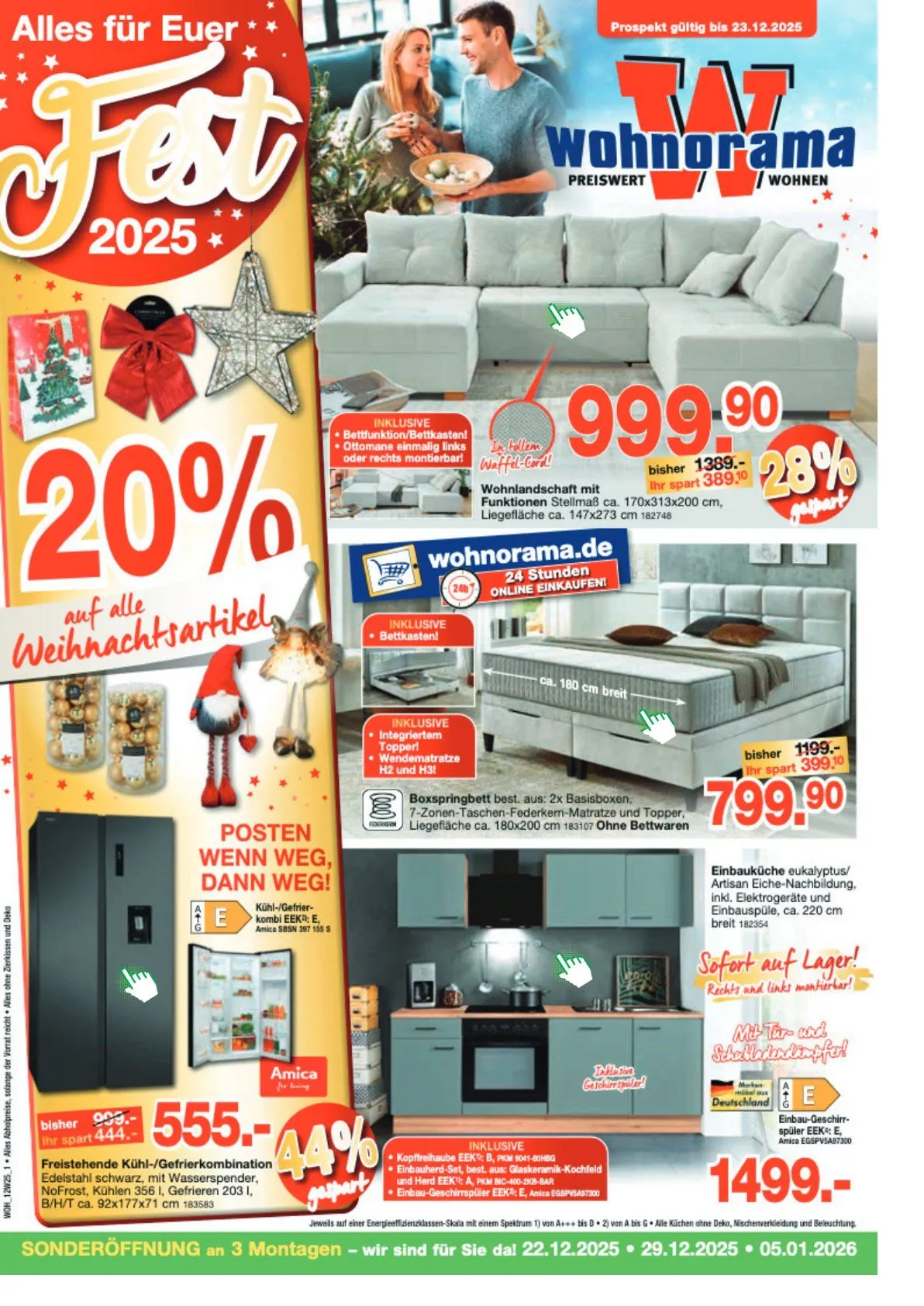 Wohnorama Sales von 5. Dezember bis 23. Dezember 2025 - Prospekt seite 1