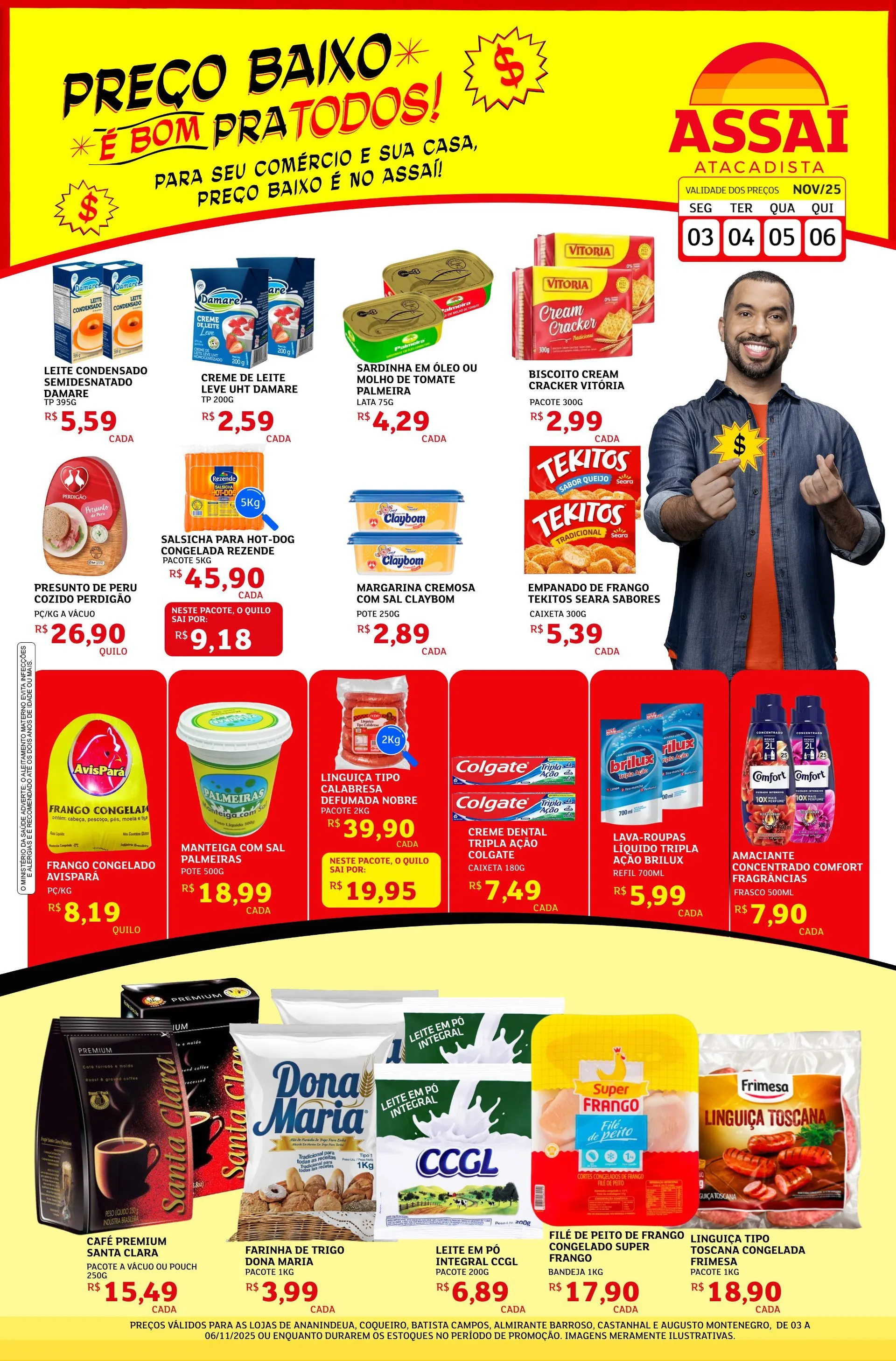 Encarte de  Folhetos Assaí Atacadista  3 de novembro até 6 de novembro 2025 - Pagina 