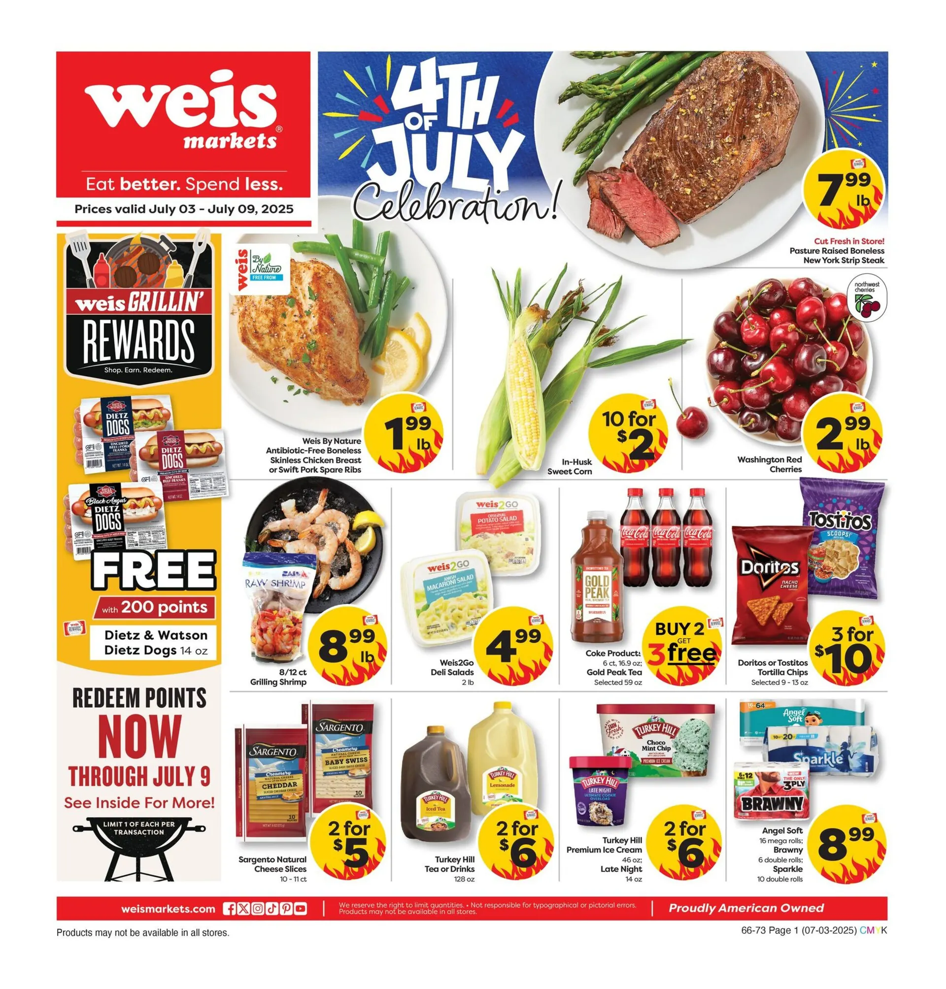 Weekly ad Weis Sales from July 3 to July 9 2025 - Page 1