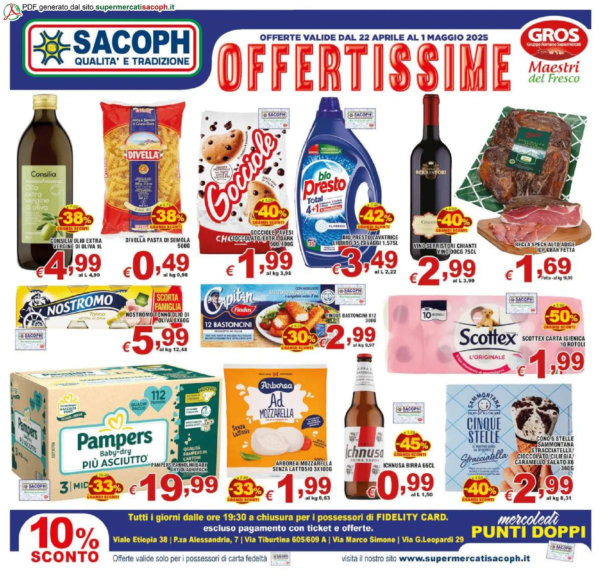 Volantini Sacoph da 22 aprile a 3 maggio di 2025 - Pagina del volantino 1