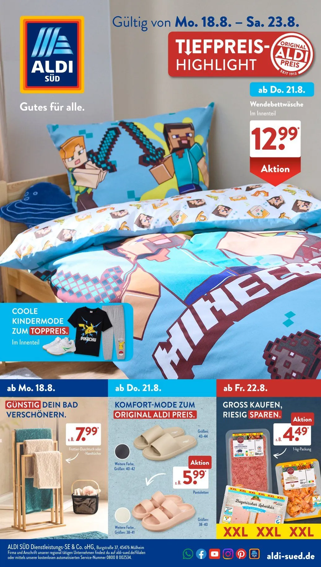 Prospekt ALDI SÜD von 18. August bis 23. August 2025 - Prospekt seite 1