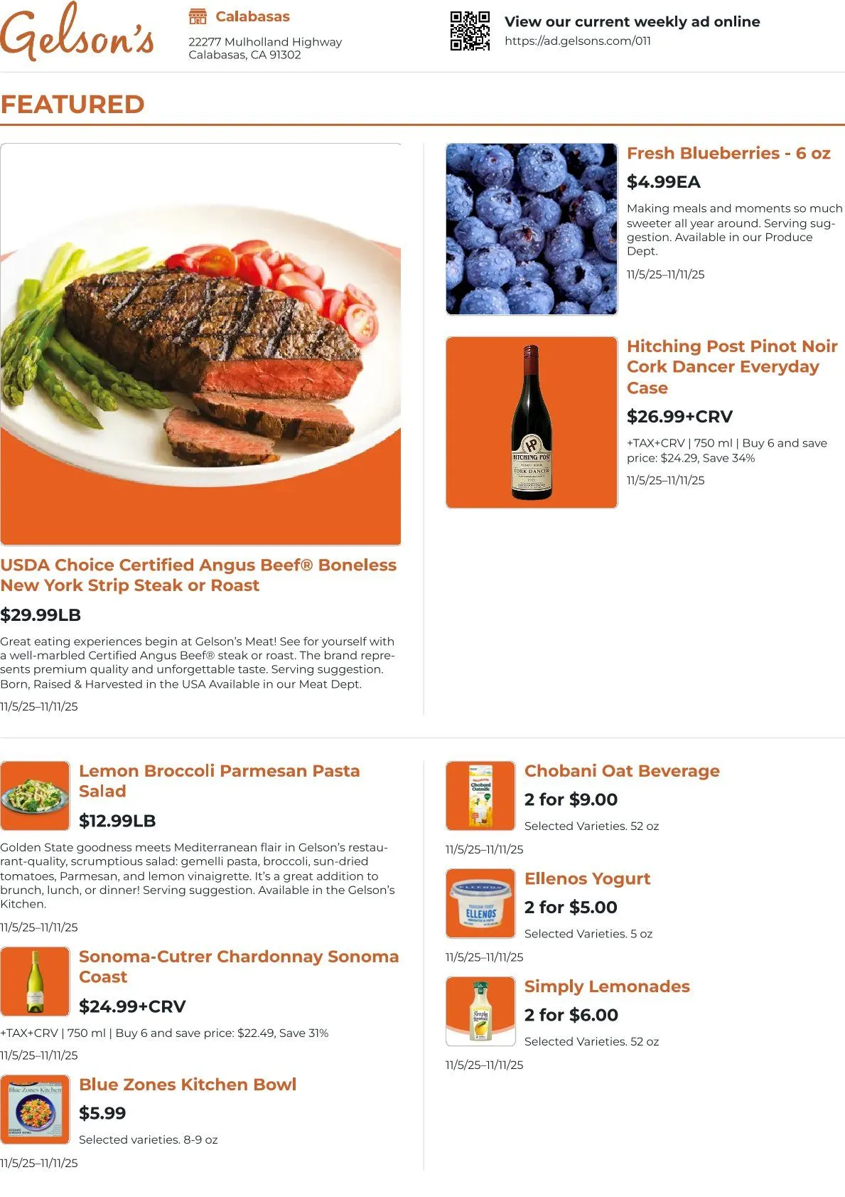 Weekly ad Gelso´n Markets Sales from November 7 to November 13 2025 - Page 1