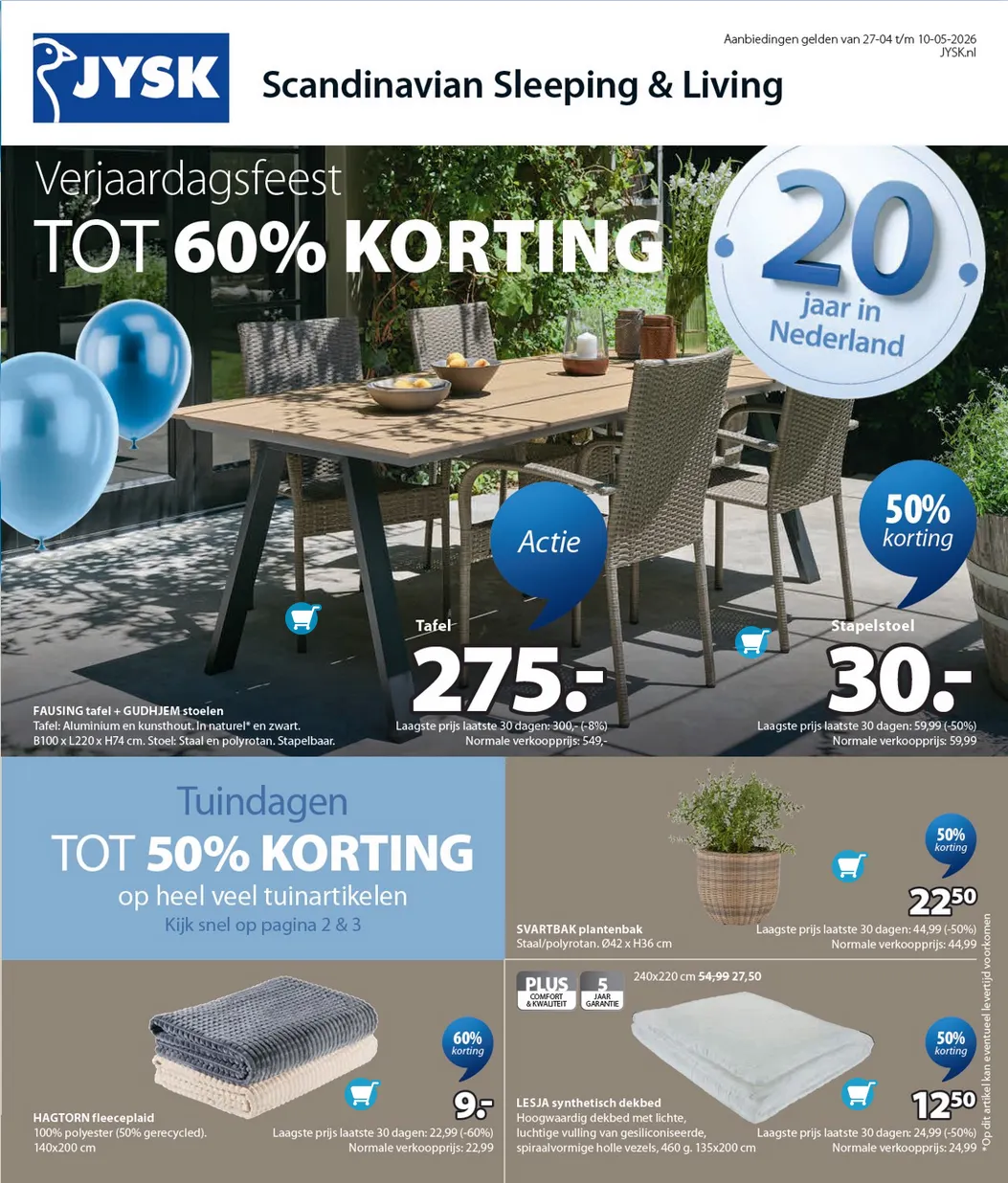 JYSK Folders van 27 april tot 10 mei 2026 - Folder pagina 1