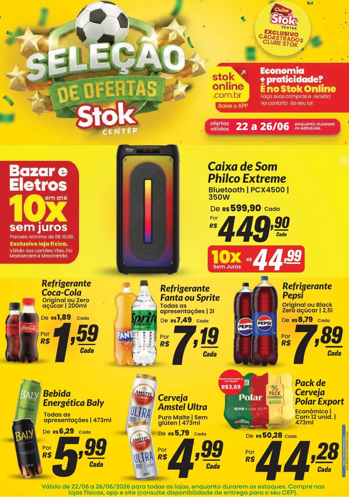 Encarte de Folhetos Stok Center 22 de junho até 26 de junho 2026 - Pagina 1