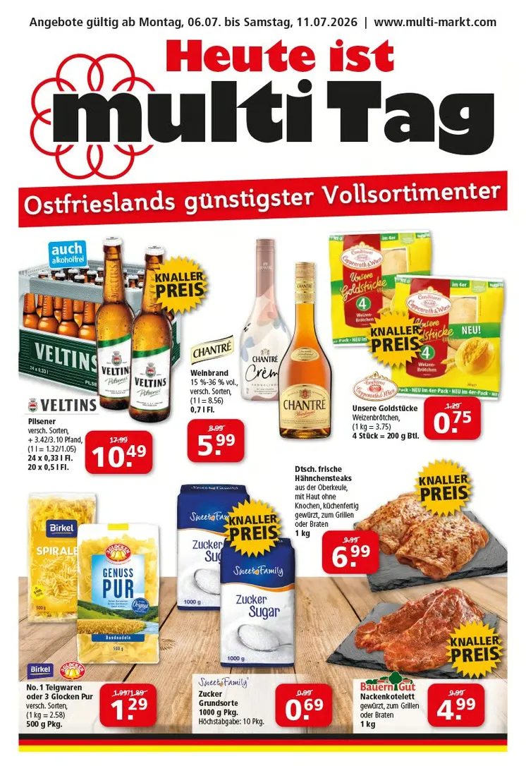 Multi Markt Angebote von 6. Juli bis 11. Juli 2026 - Prospekt seite 1