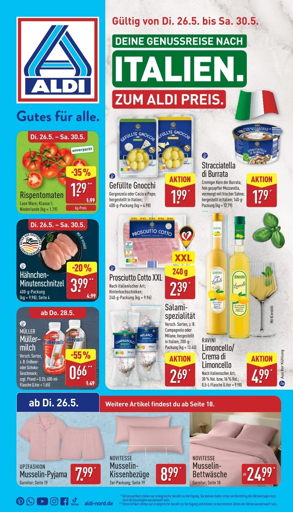 ALDI Nord Prospekte - Aktuelle Angebote von 26. Mai bis 30. Mai 2026 - Prospekt seite 1