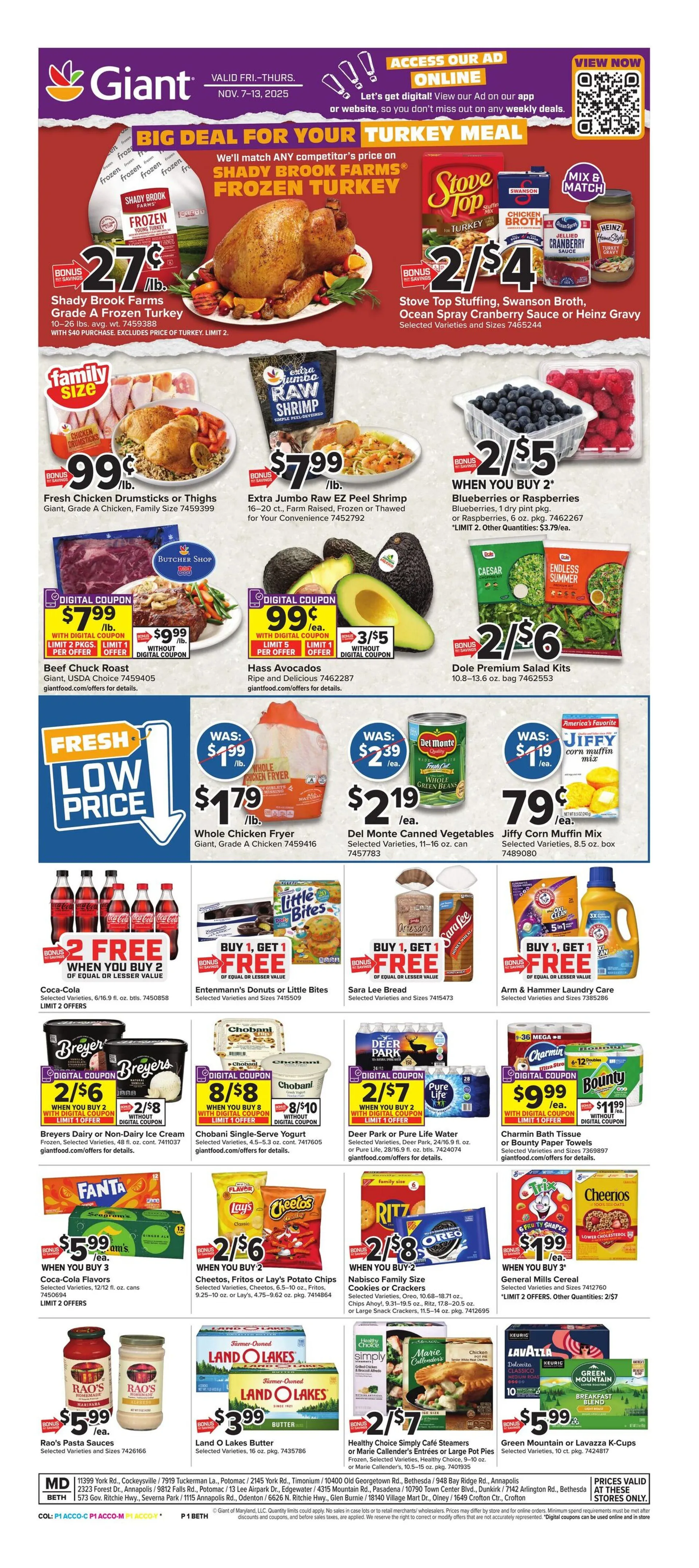 Weekly ad Giant Food Sales from November 7 to November 13 2025 - Page 1