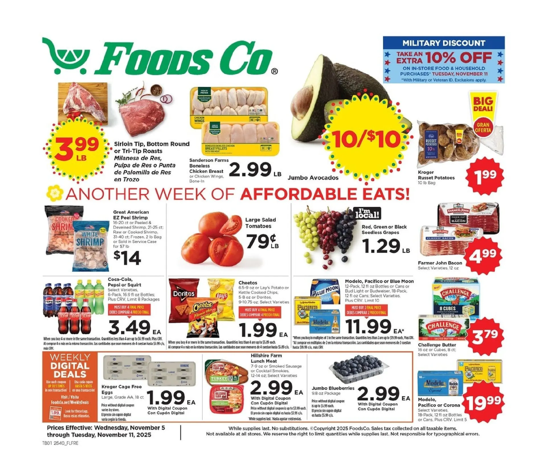 Weekly ad Foods Co. Sales from November 5 to November 11 2025 - Page 1