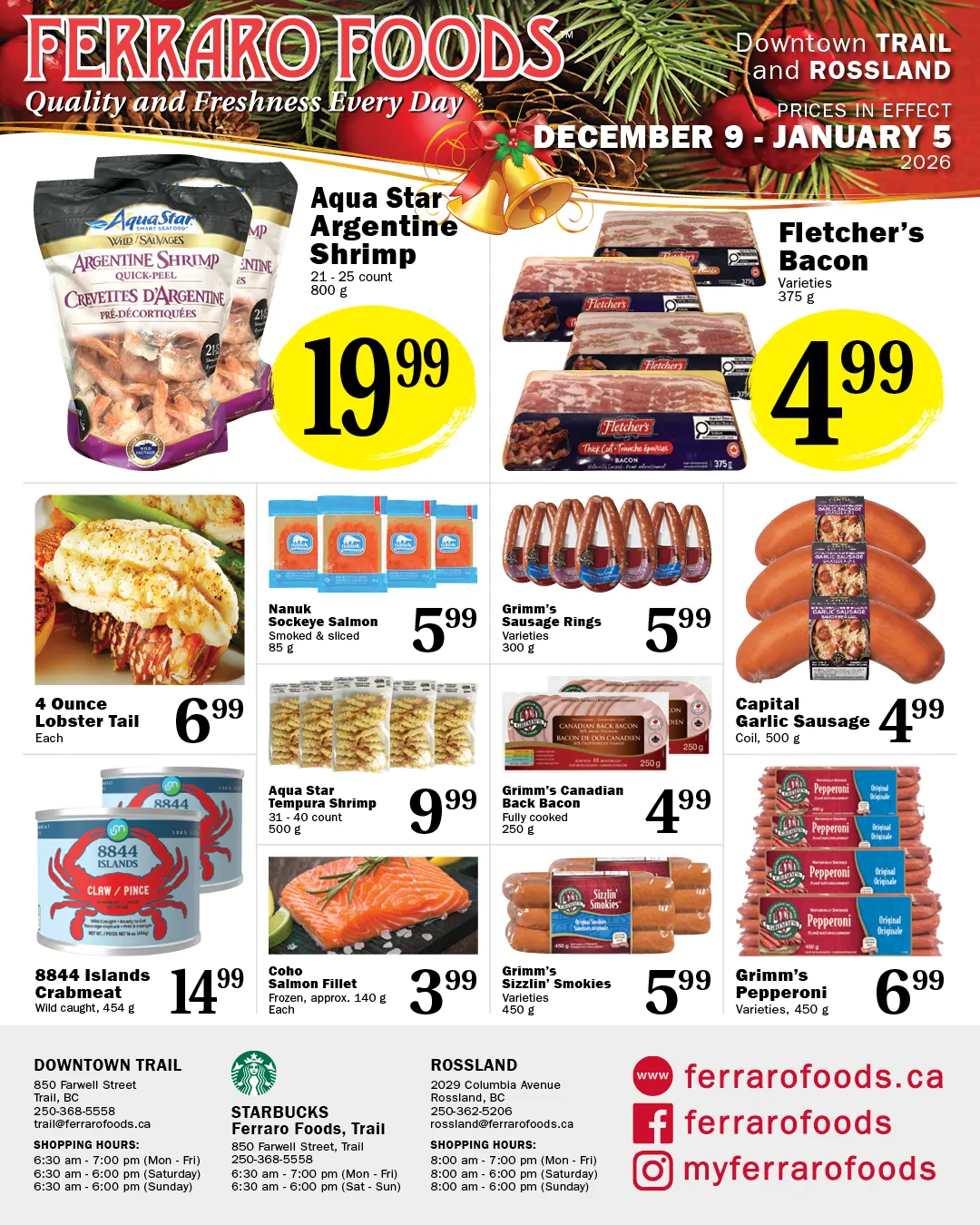 Ferraro Foods Sales from December 9 to January 5 2026 - flyer page 1