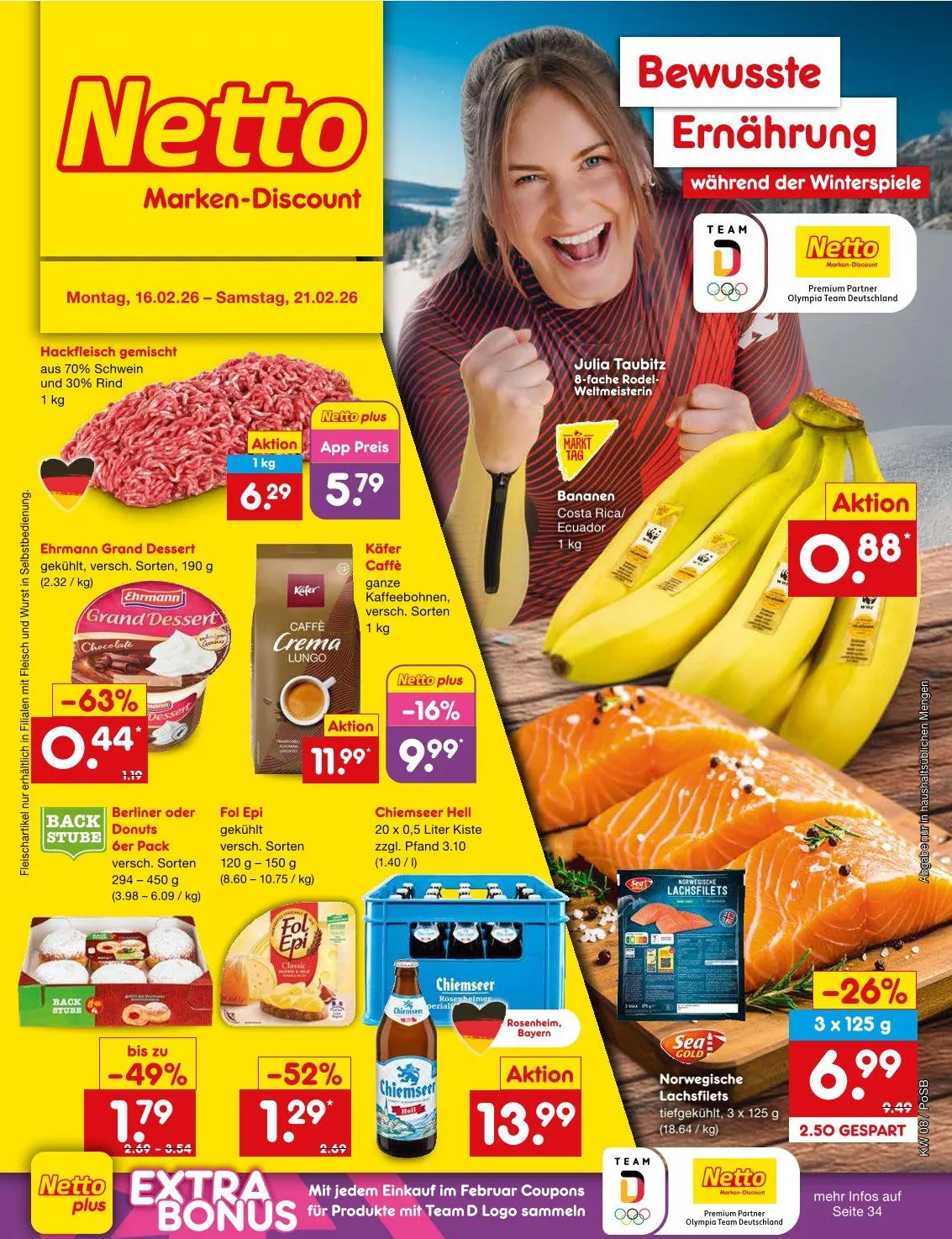 Netto Marken-Discount Angebote von 16. Februar bis 21. Februar 2026 - Prospekt seite