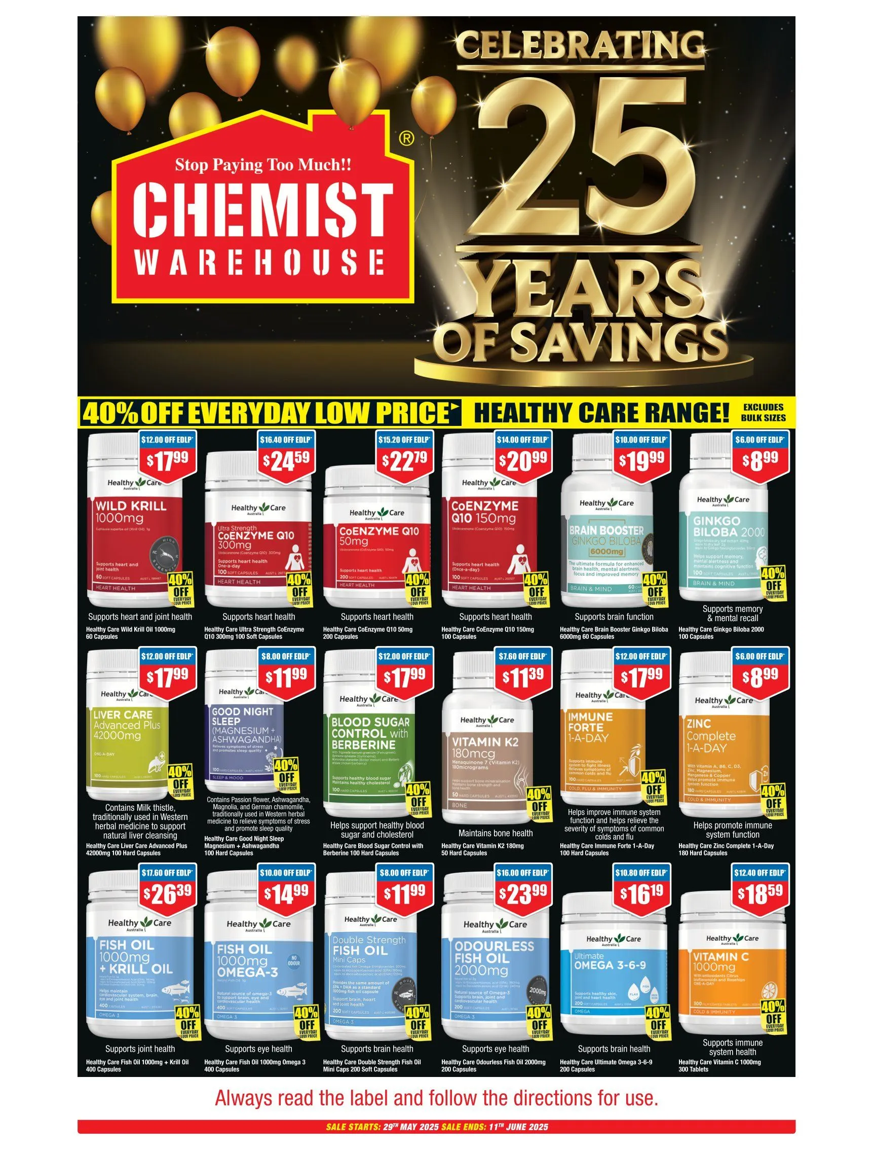 Chemist Warehouse Deals - Catalogue valid from 5 June to 11 June 2025 - page 1