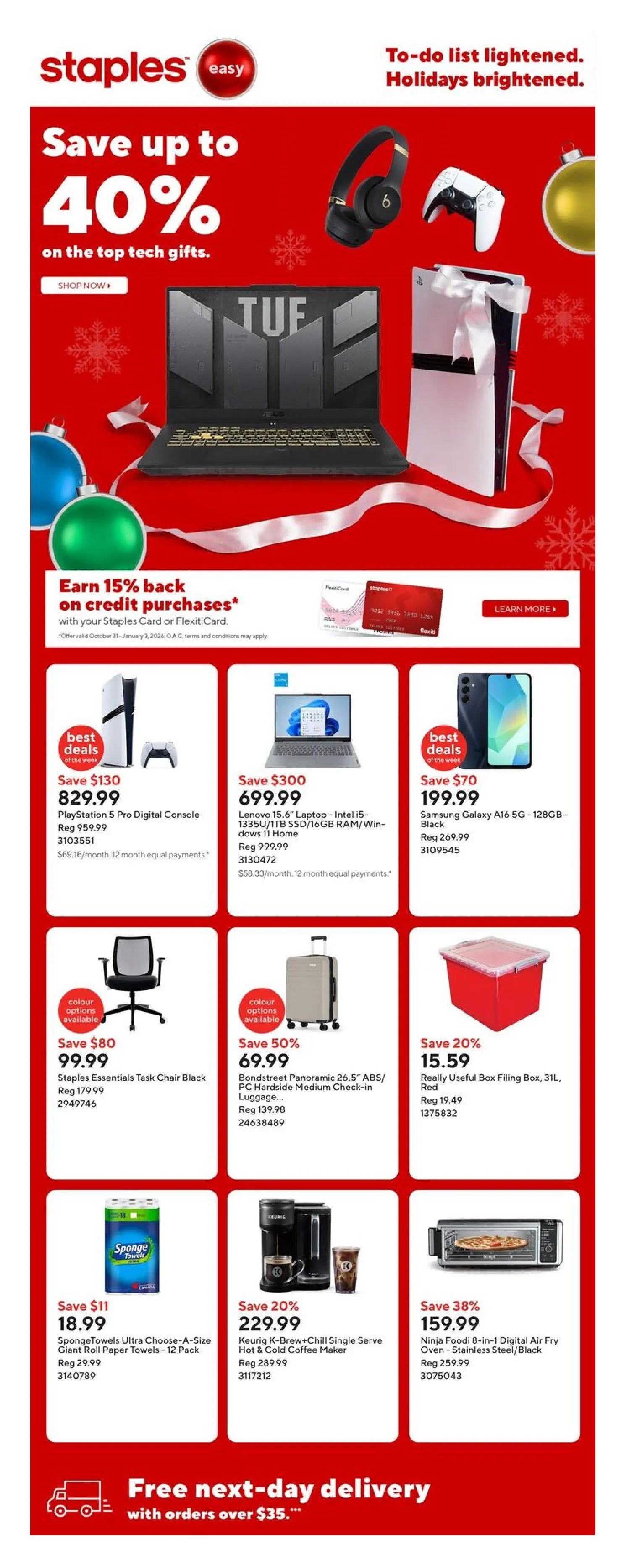 Staples Sales - December 5 December 11 2025