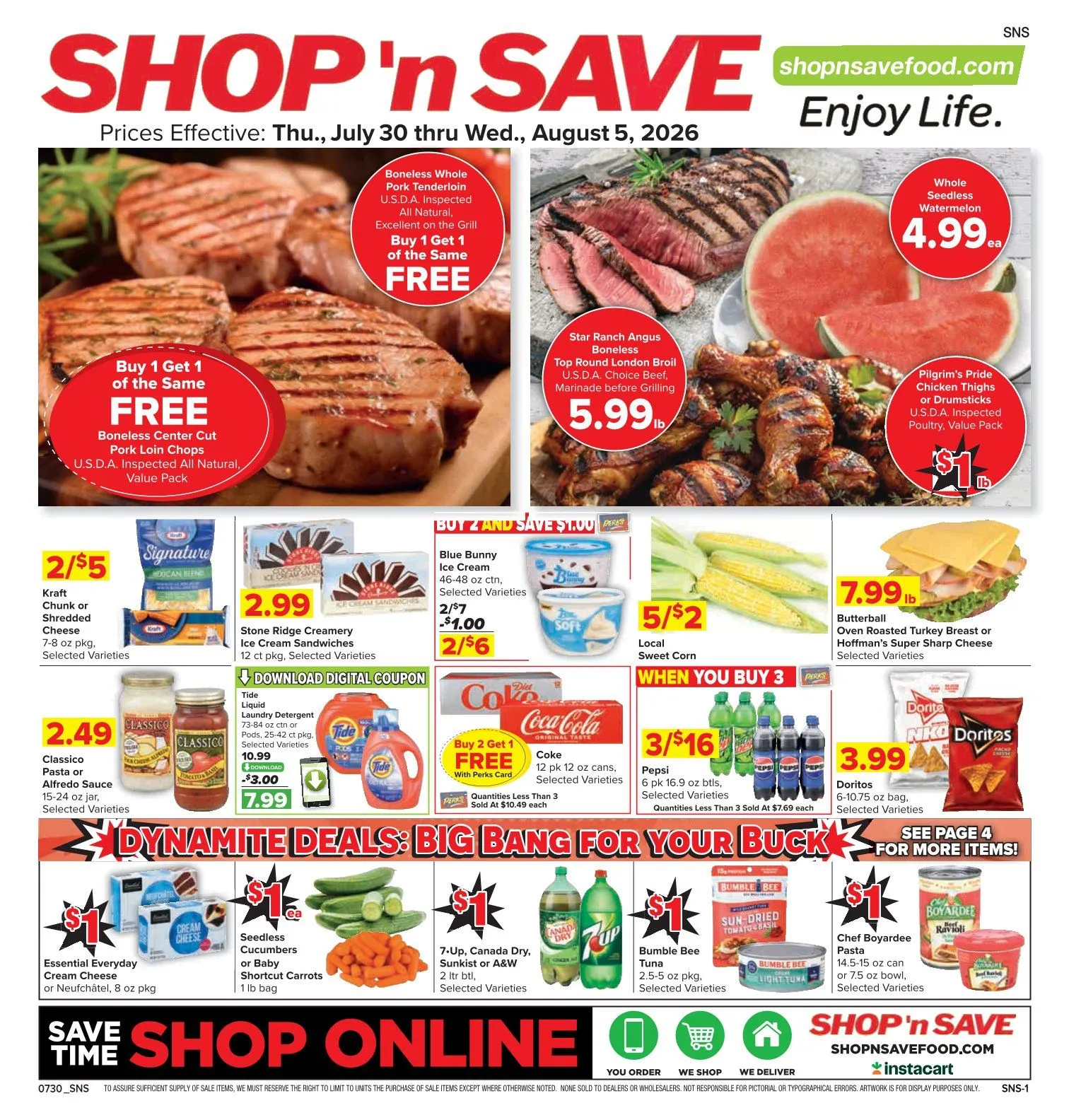 Weekly ad Shop'n Save Sales from July 30 to August 8 2026 - Page 1