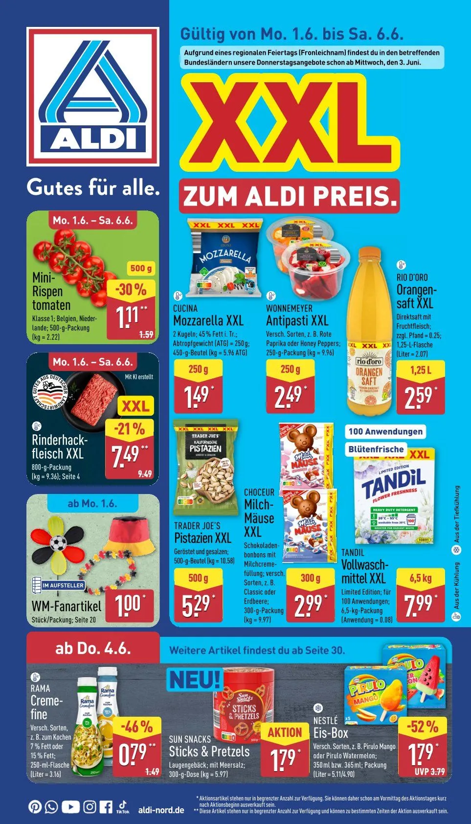 ALDI Nord Prospekte - Aktuelle Angebote - 1. Juni 6. Juni 2026