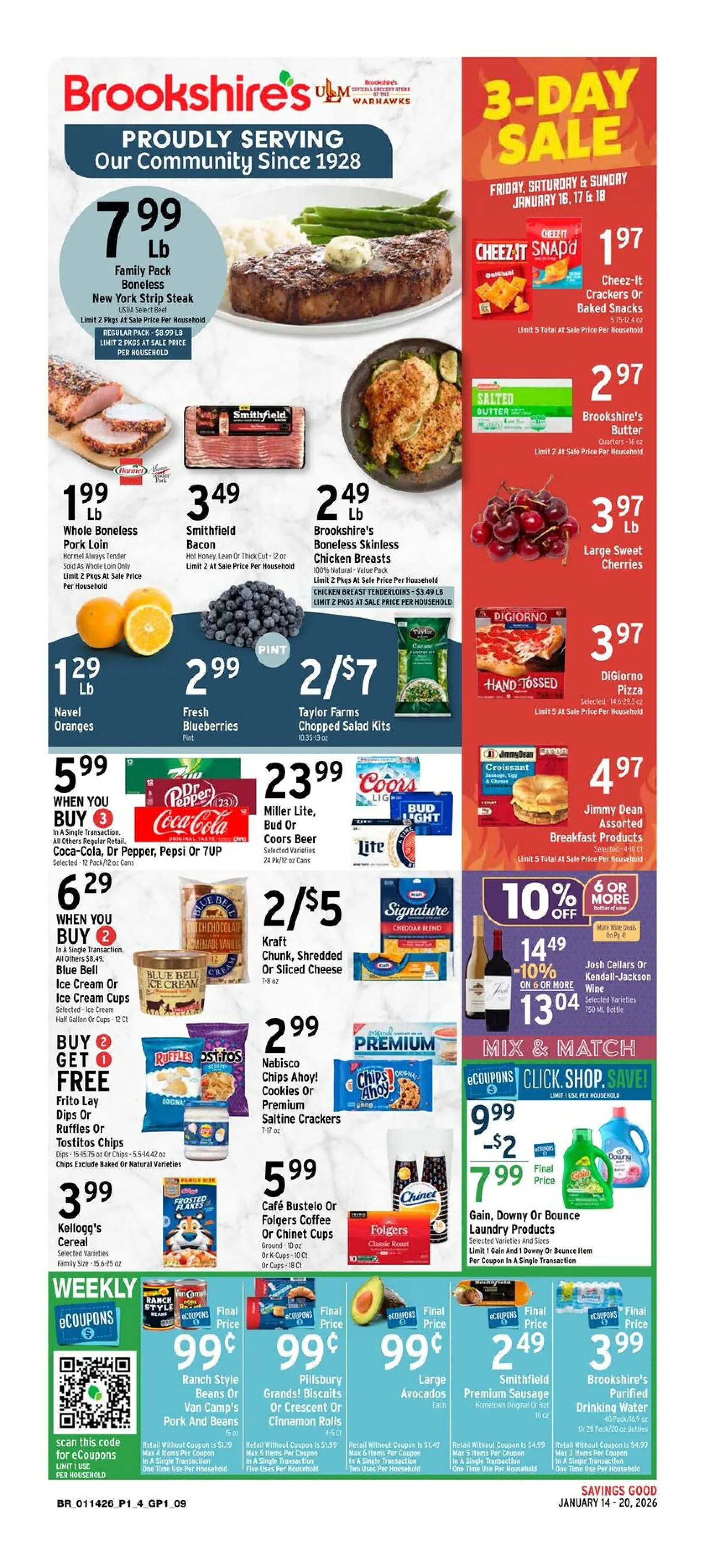 Weekly ad Brookshires Sales from January 14 to January 20 2026 - Page 1