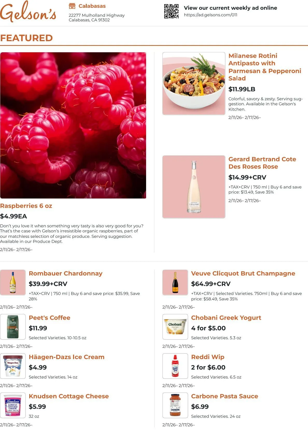 Weekly ad Gelson's Markets Sales from February 12 to February 17 2026 - Page 