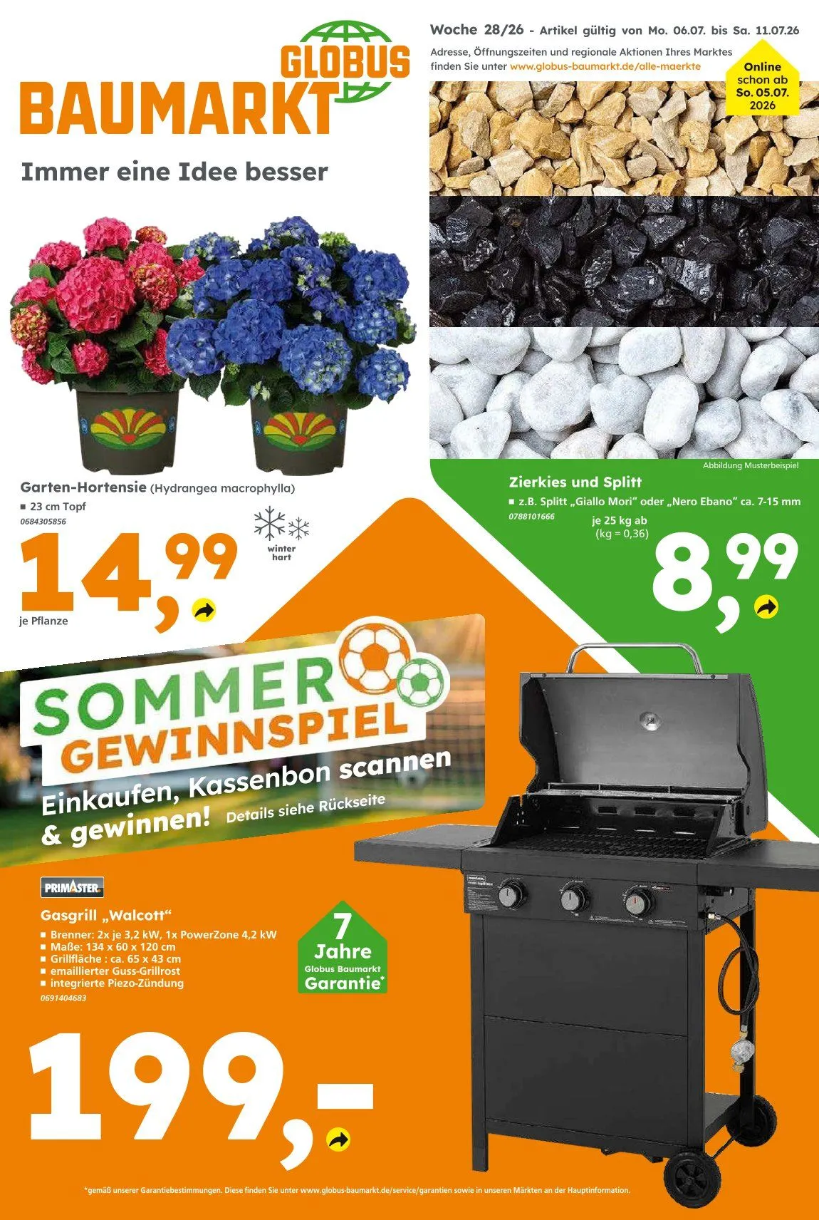 Globus Baumarkt Angebote von 5. Juli bis 11. Juli 2026 - Prospekt seite 1