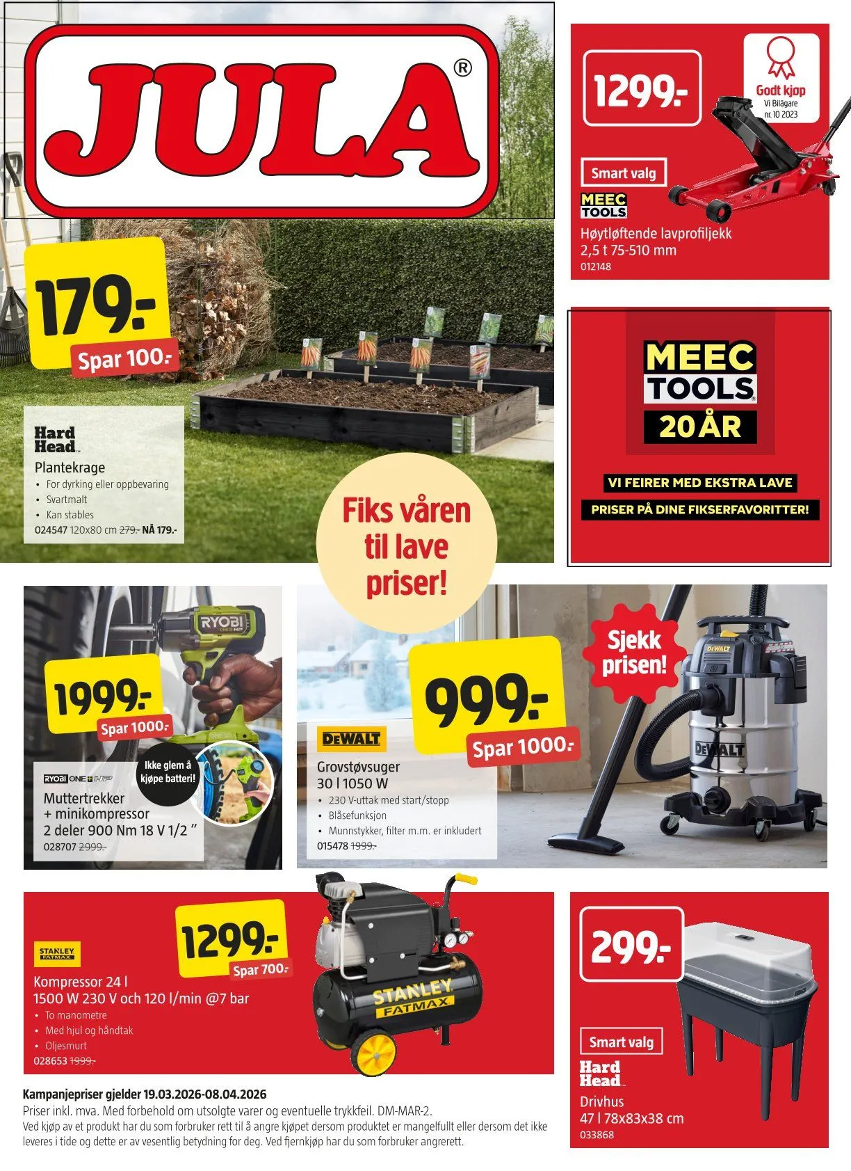 Jula-Tilbudene fra 19. mars til 8. april 2026 - kundeavisside 1
