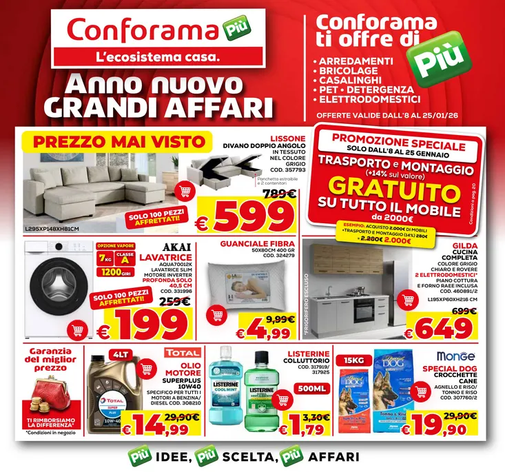 Volantini Conforama da 8 gennaio a 25 gennaio di 2026 - Pagina del volantino 1