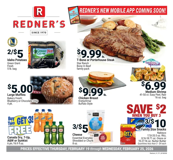 Weekly ad Redner's Market Sales from February 19 to February 25 2026 - Page 1