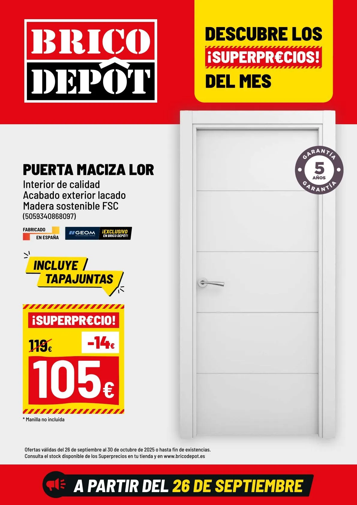Catálogo de Brico Depôt Ofertas 26 de septiembre al 30 de septiembre 2025 - Página 1
