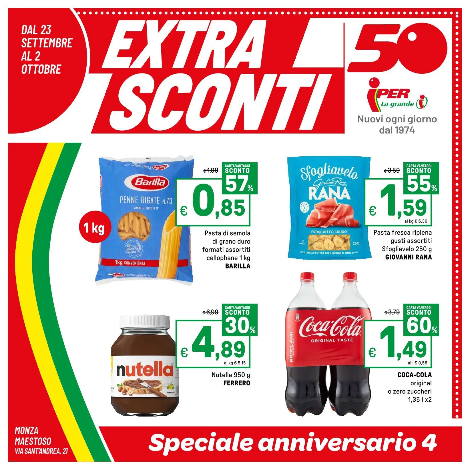 Iper, La grande i Brochure Offerte da 23 settembre a 2 ottobre di 2024 - Pagina del volantino 1