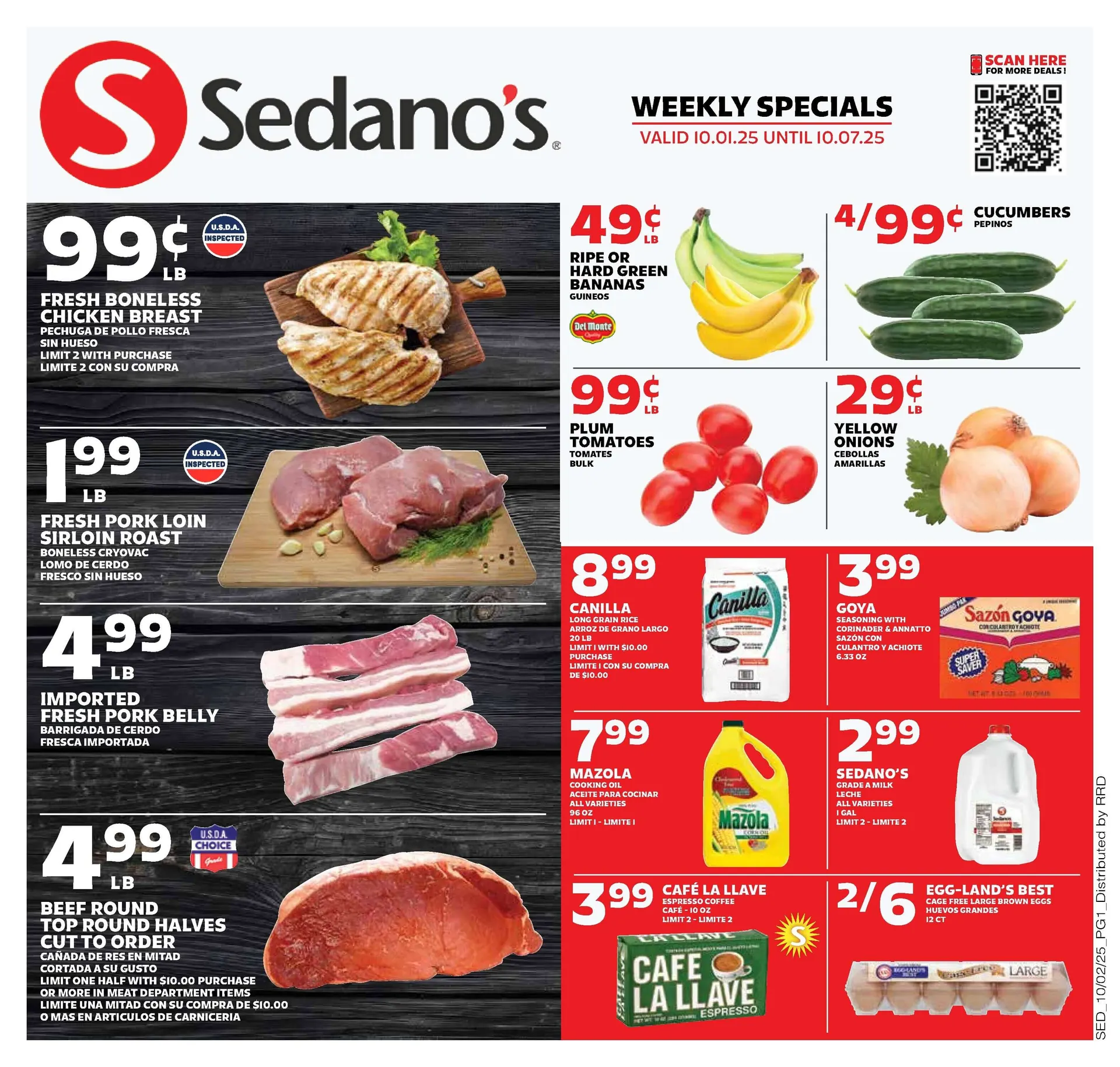 Weekly ad Sedano's Sales from October 1 to October 7 2025 - Page 1