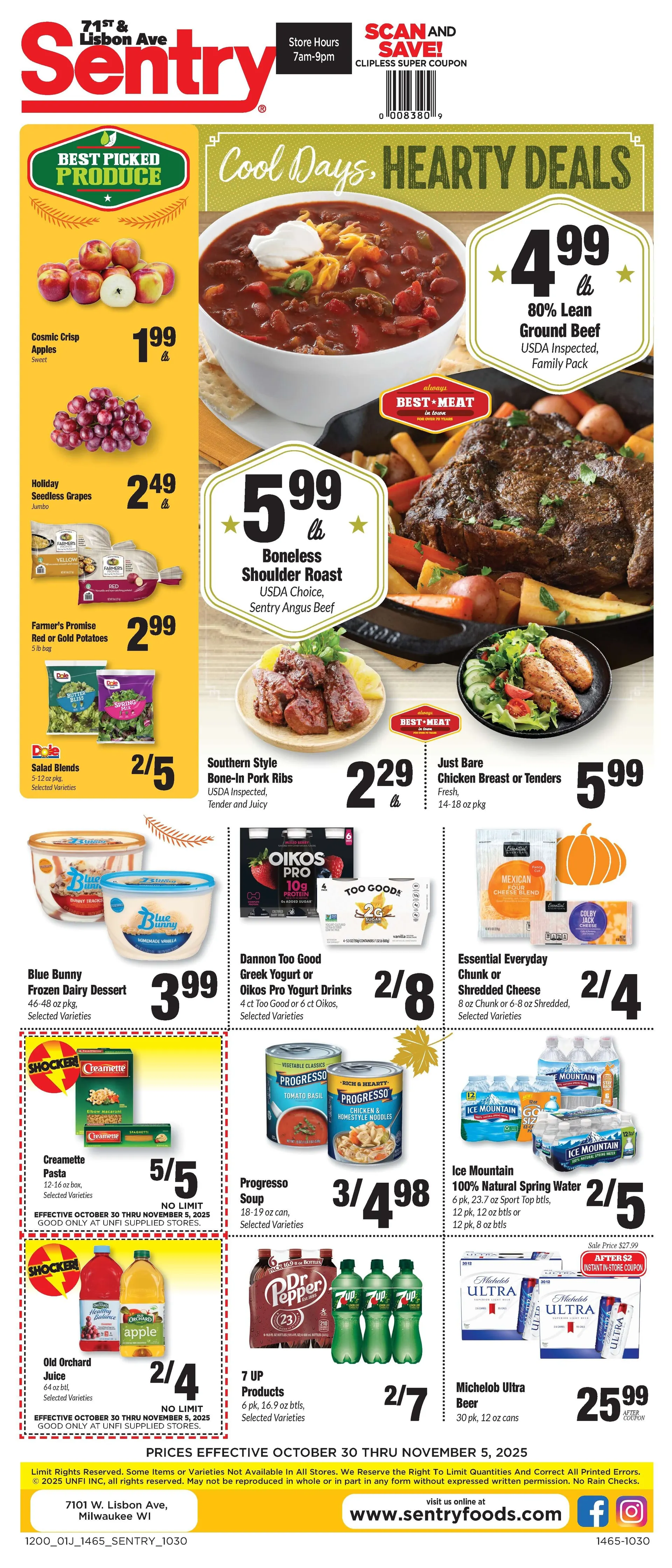 Weekly ad Sentry Foods weekly ads from October 30 to November 5 2025 - Page 1