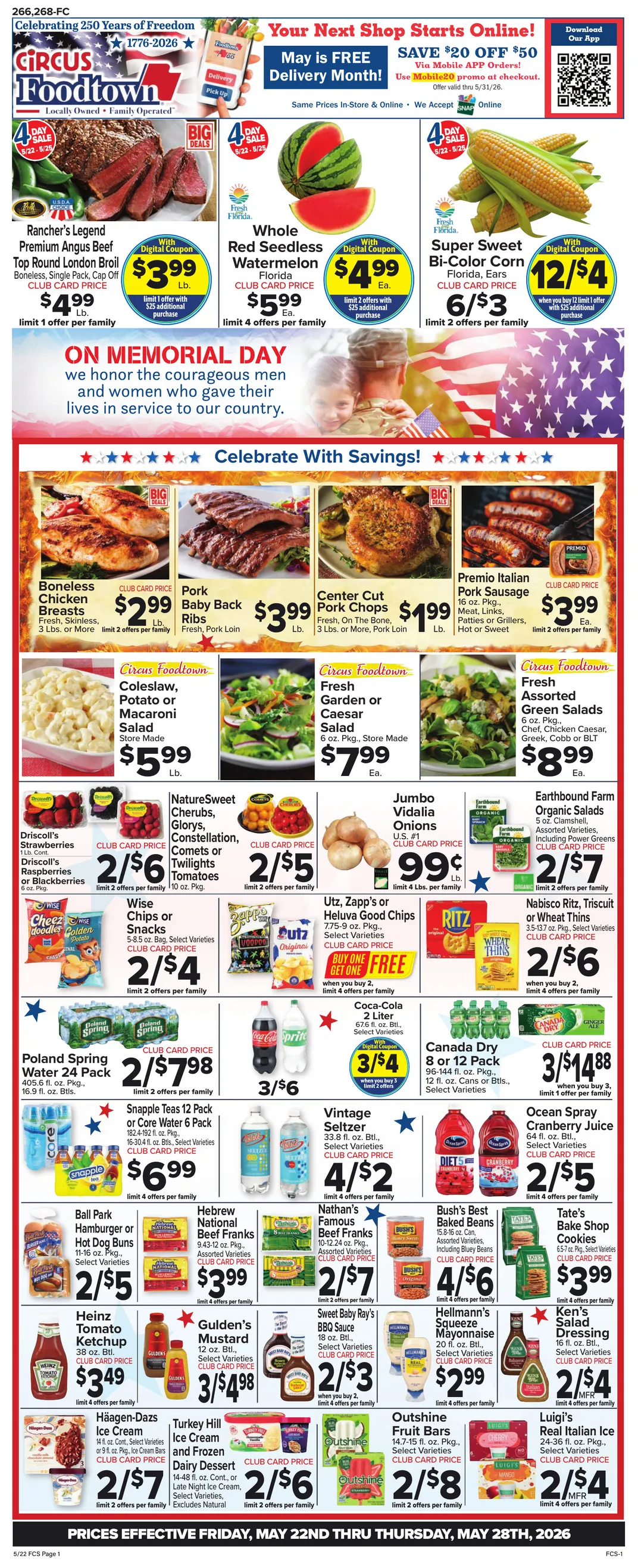 Weekly ad Foodtown Sales from May 22 to May 28 2026 - Page 1