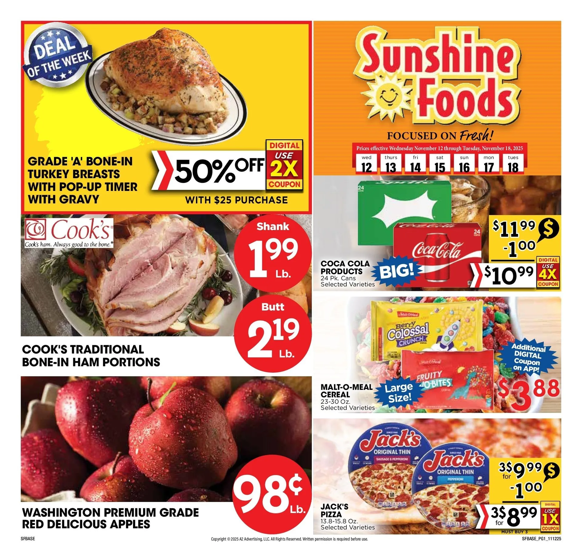 Weekly ad Sunshine Foods Sales from November 12 to November 18 2025 - Page 1