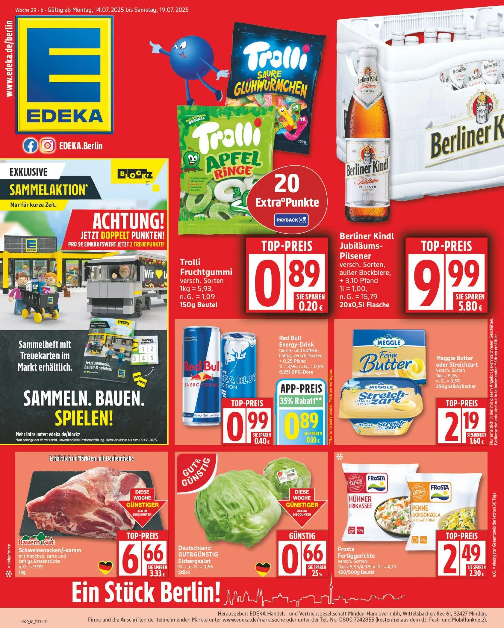 Edeka Prospekte - Aktuelle Angebote von 14. Juli bis 19. Juli 2025 - Prospekt seite 1