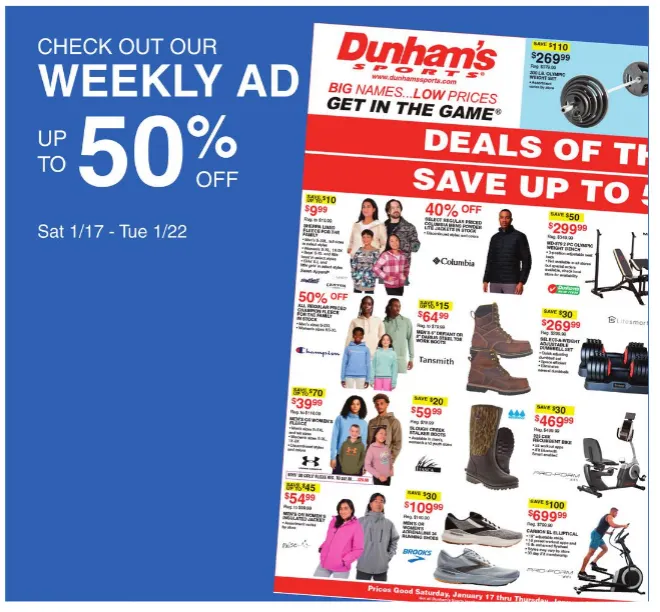 Weekly ad Dunham's Sports Sales from January 17 to January 22 2026 - Page 