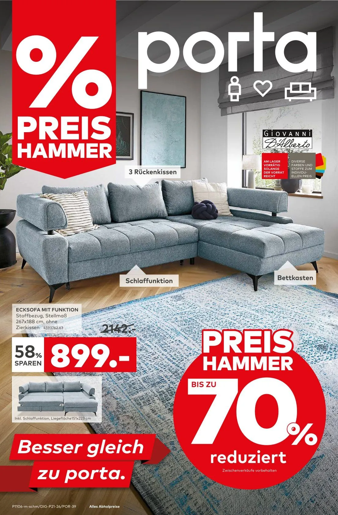 Porta Möbel Prospekte von 20. Mai bis 31. Mai 2026 - Prospekt seite 1