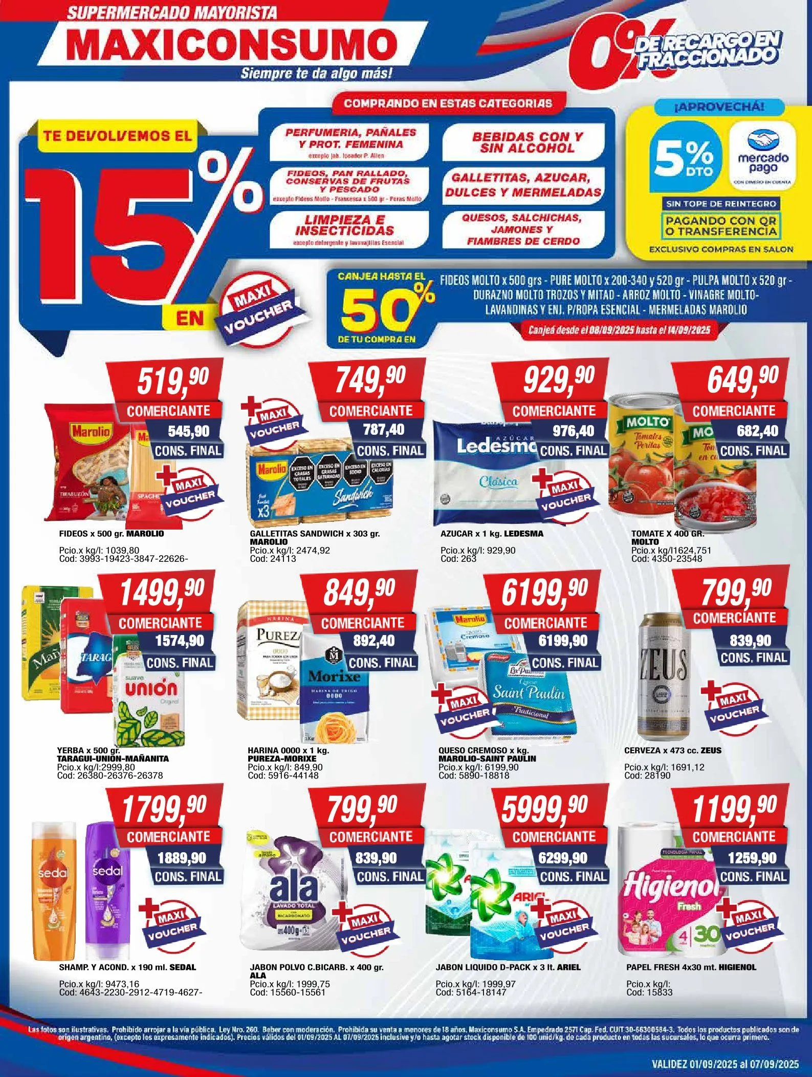 Ofertas de Maxiconsumo Ofertas 1 de septiembre al 8 de septiembre 2025 - Página  del catálogo